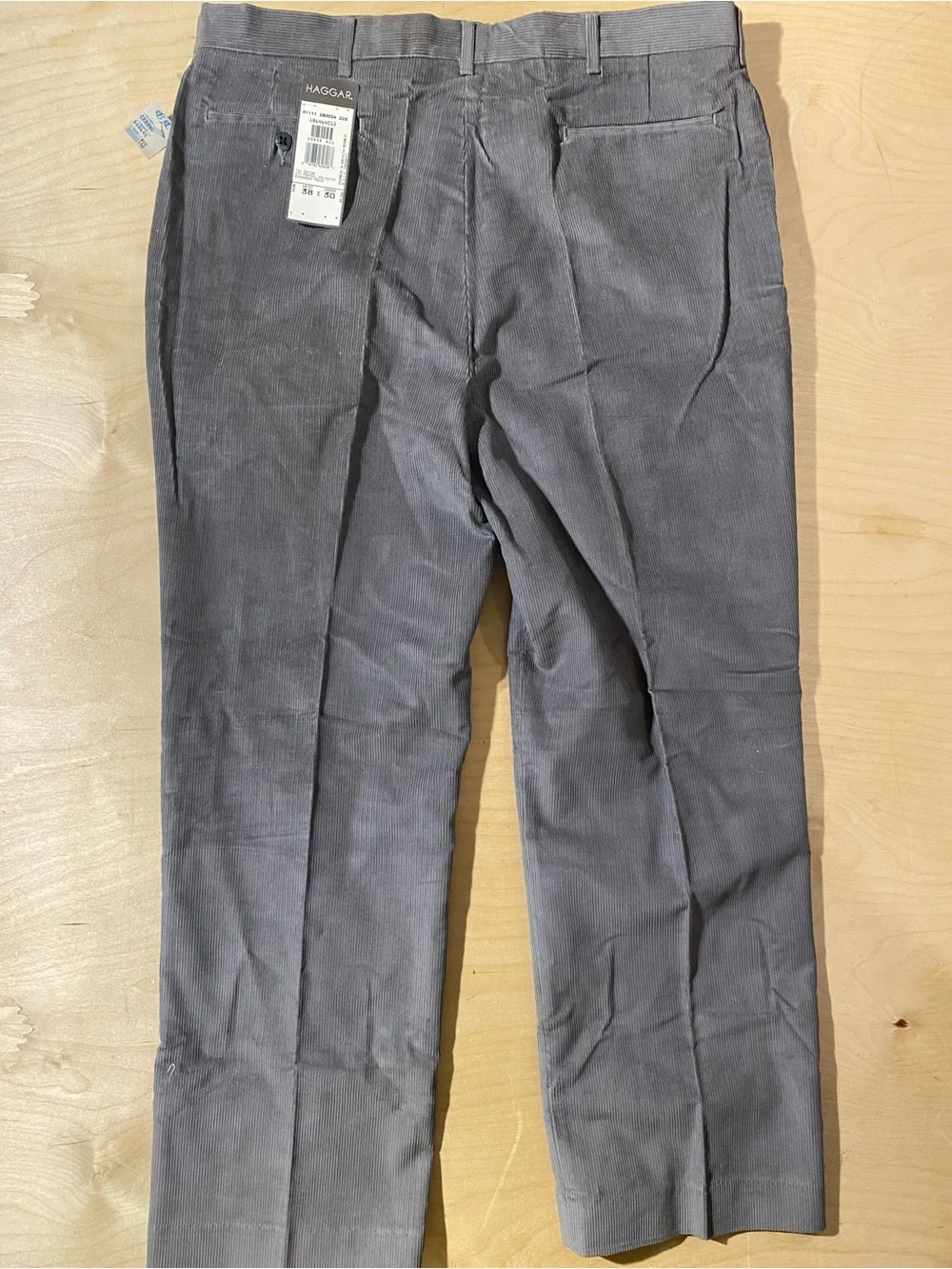 Haggar Men's Gray Corduroy Dress Pants 38 x 30 (SX)